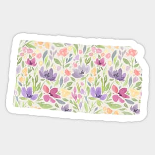 Kansas Silhouette Florals Sticker